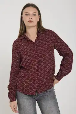 Wehkamp FREEQUENT blouse donkerrood aanbieding
