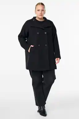 Wehkamp Zizzi manteljas zwart aanbieding