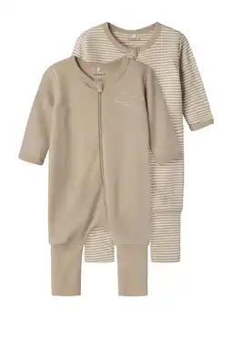 Wehkamp NAME IT BABY pyjama - donkerblauw/wit (set van 2) aanbieding