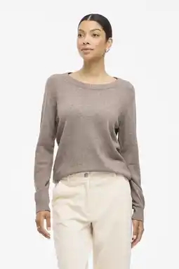 Wehkamp VILA trui gebreid taupe aanbieding