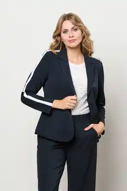 Wehkamp Co Woman travelstof regular blazer donkerblauw aanbieding