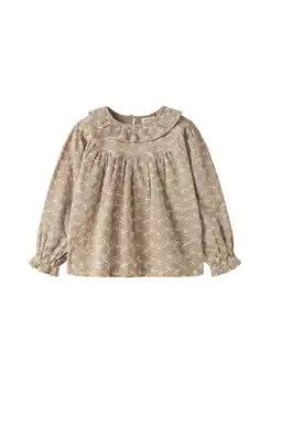 Wehkamp LIL' ATELIER MINI blousetop broderie lichtbruin aanbieding