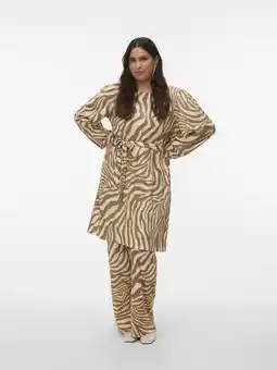 Wehkamp VERO MODA CURVE mini jurk bruin aanbieding
