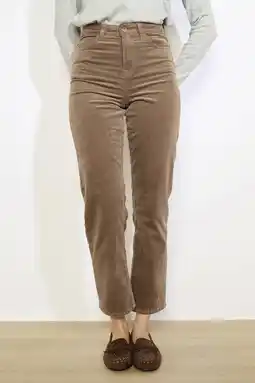 Wehkamp LOLALIZA corduroy mom regularwaist broek camel aanbieding