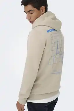 Wehkamp ONLY & SONS hoodie beige aanbieding