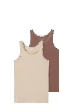 Wehkamp NAME IT KIDS hemd NKFTANK - zand/bruin (set van 2) aanbieding