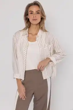 Wehkamp Poools gestreepte blouse crème aanbieding
