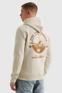 Wehkamp PME Legend hoodie met backprint ecru aanbieding
