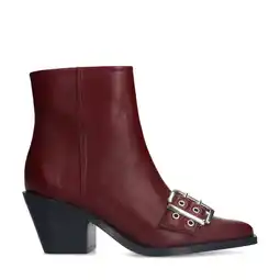 Wehkamp Sacha leren enkellaarzen bordeaux aanbieding