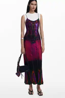 Wehkamp Desigual zomerjurk fuchsia aanbieding