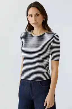 Wehkamp OUI gestreepte top zwart aanbieding