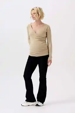 Wehkamp Noppies maternity flared broek zwart aanbieding