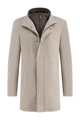 Wehkamp A fish named Fred manteljas met wol beige aanbieding