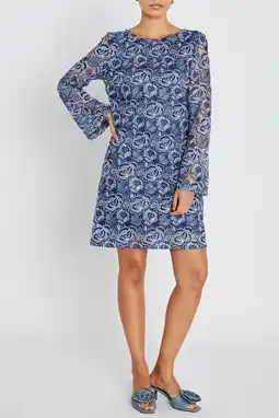 Wehkamp Bruuns Bazaar kanten korte jurk donkerblauw aanbieding