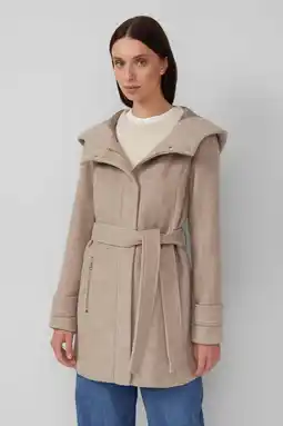 Wehkamp s.Oliver winterjas met wol beige aanbieding