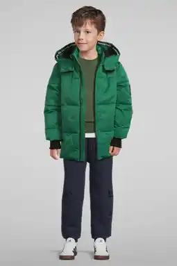 Wehkamp Coolcat pufferjas met C logo Caleb groen aanbieding