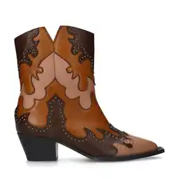 Wehkamp Sacha leren cowboylaarzen bruin aanbieding