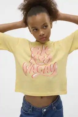 Wehkamp VERO MODA GIRL T-shirt geel aanbieding