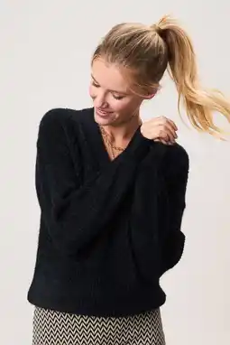 Wehkamp Miss Etam gebreide trui zwart aanbieding