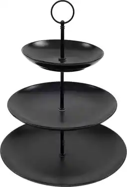 Wehkamp Cookinglife Etagère zwart ø 16, 21 & 26 cm - 3-laags - 32 cm hoog aanbieding