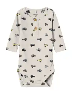 Wehkamp NAME IT BABY romper met all over print beige aanbieding