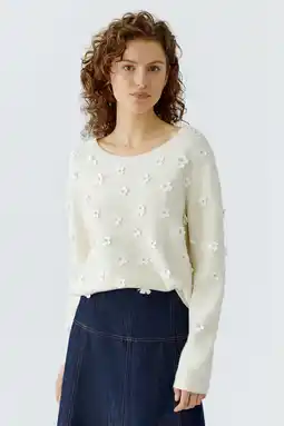 Wehkamp OUI sweater ecru aanbieding