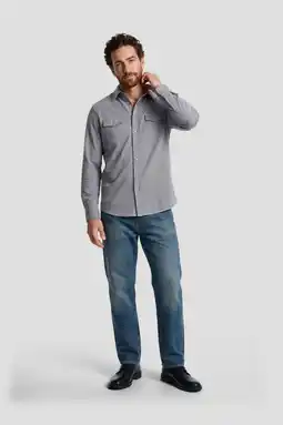 Wehkamp Profuomo overshirt grijsblauw aanbieding
