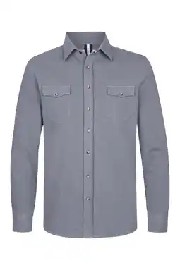 Wehkamp Profuomo overshirt grijsblauw aanbieding
