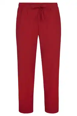 Wehkamp Miss Etam Plus regularwaist gestreepte casual broek rood aanbieding