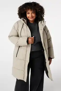 Wehkamp MS Mode gewatteerde jas beige aanbieding