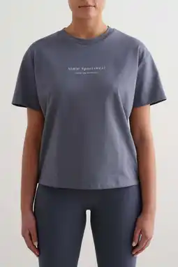 Wehkamp Aim'n Serif Boxy sportshirt grijsblauw aanbieding