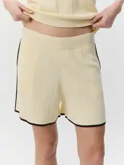 Wehkamp Sofie Schnoor regularwaist casual short rib gebreid ecru aanbieding