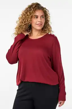 Wehkamp Zizzi pullover donkerrood aanbieding