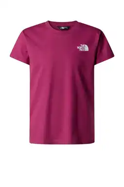 Wehkamp The North Face T-shirt Box NSE donkerrood aanbieding