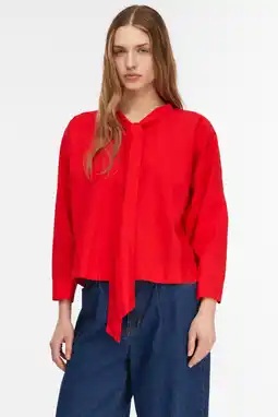 Wehkamp comma blousetop rood aanbieding