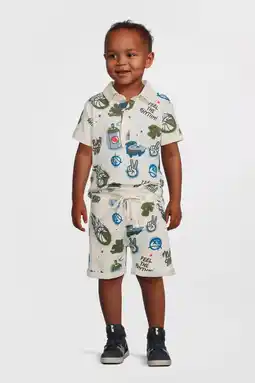 Wehkamp Quapi Mini regular sweatshort ecru aanbieding