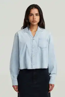 Wehkamp G-STAR denim blouse lichtblauw aanbieding