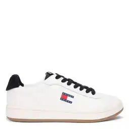 Wehkamp Tommy Jeans Archive '98 leren sneakers ecru/zwart aanbieding