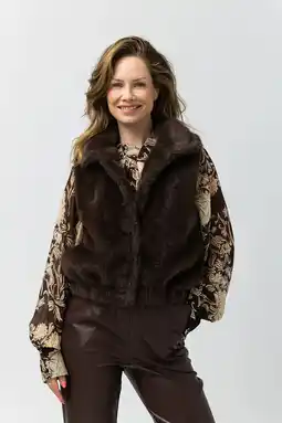 Wehkamp LabeL DOT gilet bruin aanbieding