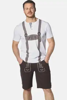 Wehkamp Jan Vanderstorm T-shirt KELBY Plus Size met printopdruk wit aanbieding