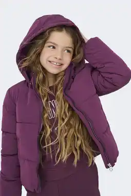 Wehkamp KIDS ONLY GIRL gewatteerde jas paars aanbieding