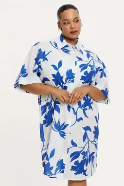 Wehkamp YOEK blousejurk blauw aanbieding