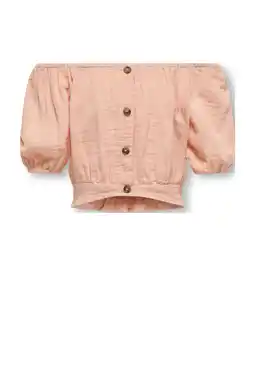 Wehkamp KIDS ONLY GIRL off shoulder top zalm aanbieding