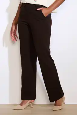 Wehkamp LOLALIZA flared regularwaist broek bruin aanbieding