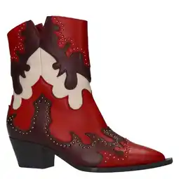 Wehkamp Sacha leren cowboylaarzen rood aanbieding