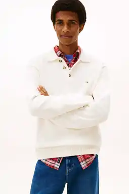 Wehkamp Tommy Jeans gebreide trui ecru aanbieding
