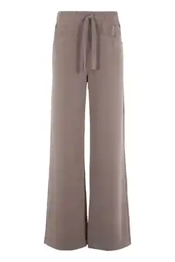 Wehkamp Moscow wide leg highwaist casual broek taupe aanbieding