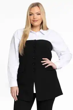 Wehkamp YOEK strapless top zwart aanbieding
