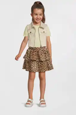 Wehkamp NAME IT KIDS A-lijn rok bruin/zwart aanbieding