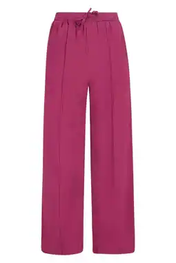 Wehkamp Like Flo Young wide leg regularwaist casual broek fuchsia met textuur aanbieding